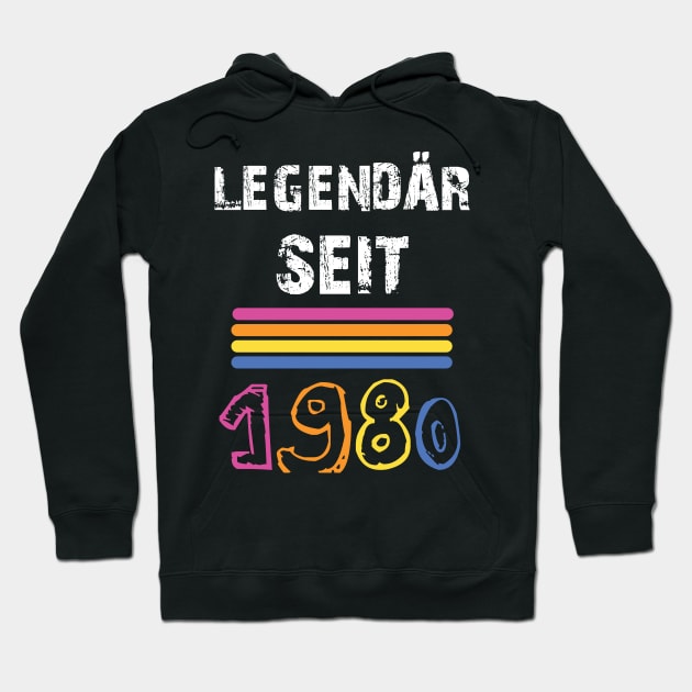 1980 Year Birthday Hoodie by Imutobi